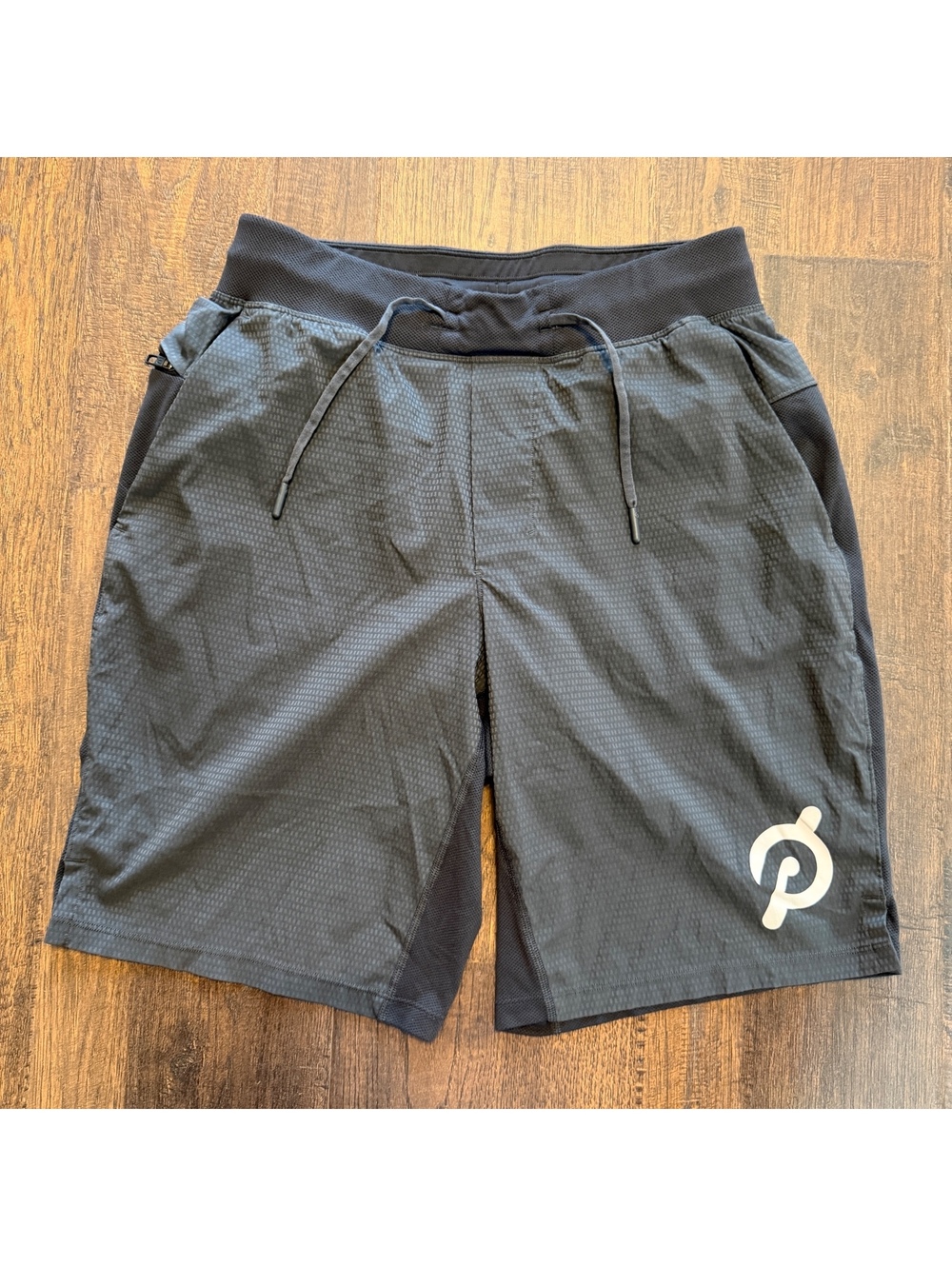 Lululemon Peloton Men S Pace Breaker Lined Short Textured Grey Run Activewear